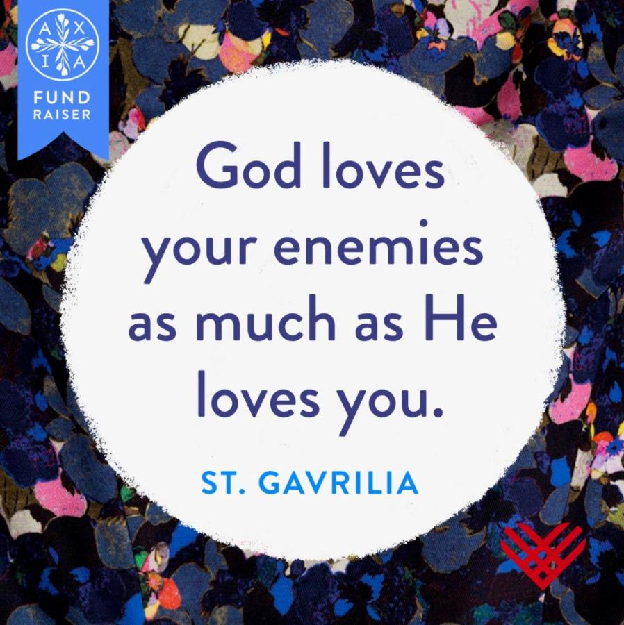 God loves your enemies graphic